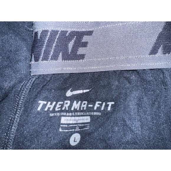 Nike Therma-Fit Pants Men’s Size Large Bungee Ankles Dark Blue Polyester - Picture 8 of 10